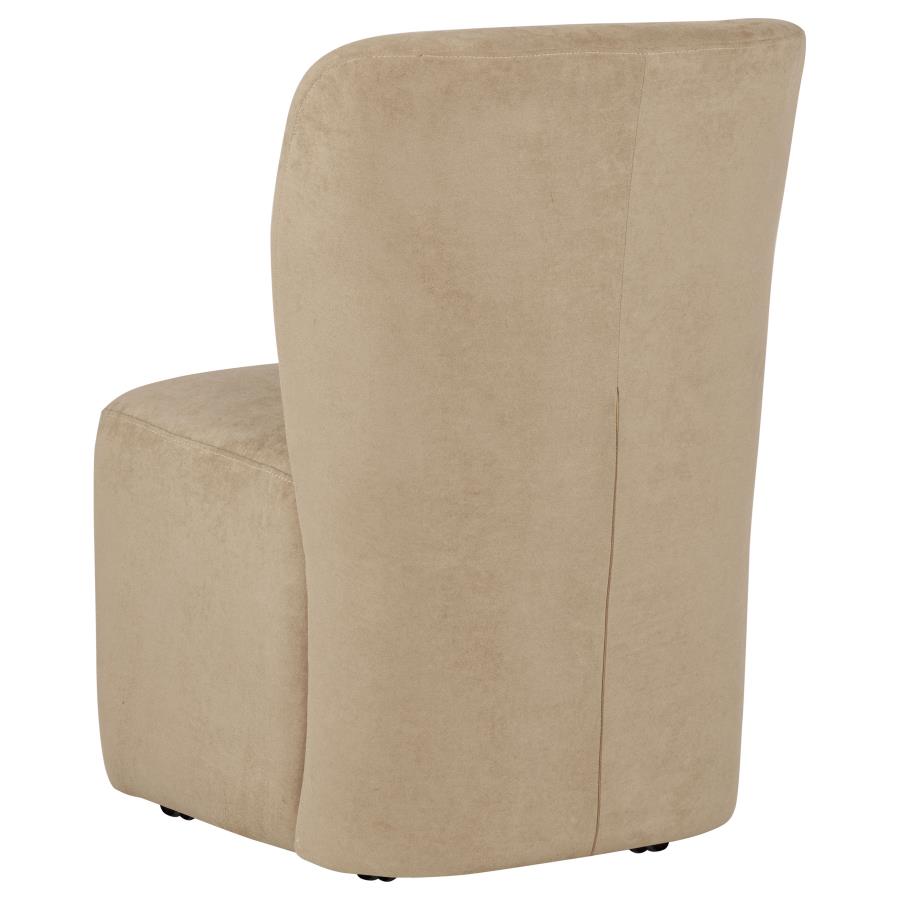Jaelynn Upholstered Parsons Dining Side Chair Tan (Set of 2)