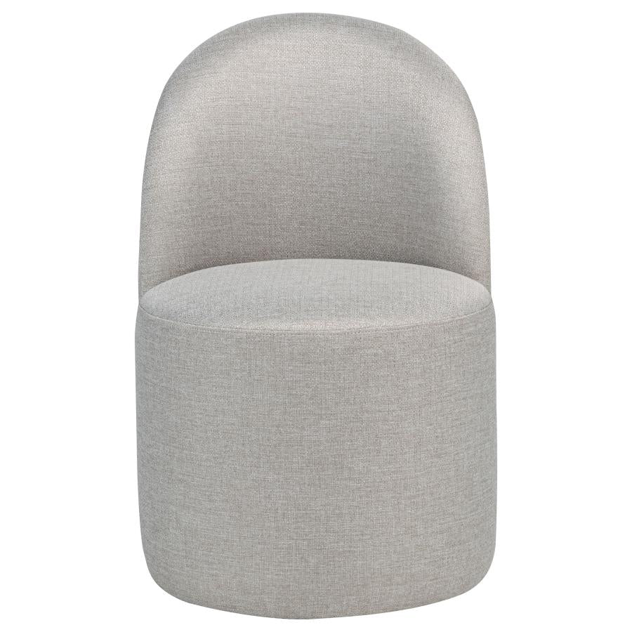 Aubrey Upholstered Barrel Dining Side Chair Beige (Set of 2)