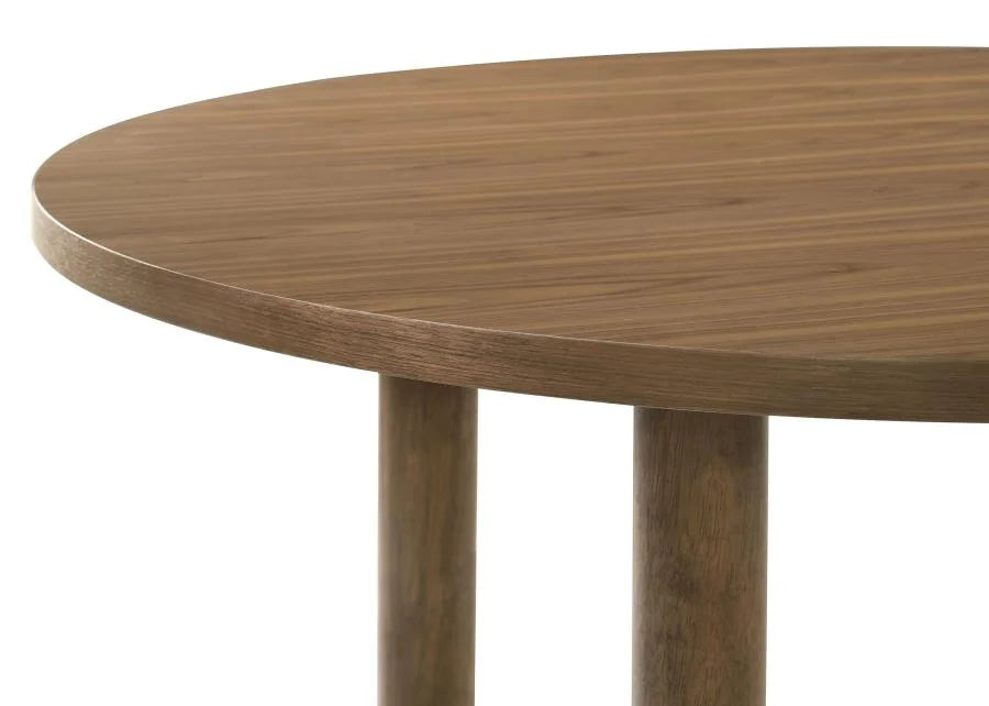 CRESTMORE 46-INCH ROUND WOOD DINING TABLE WALNUT
