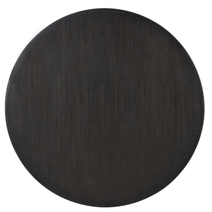LEANDRO 5-PIECE ROUND DINING TABLE SET BURNISHED BLACK