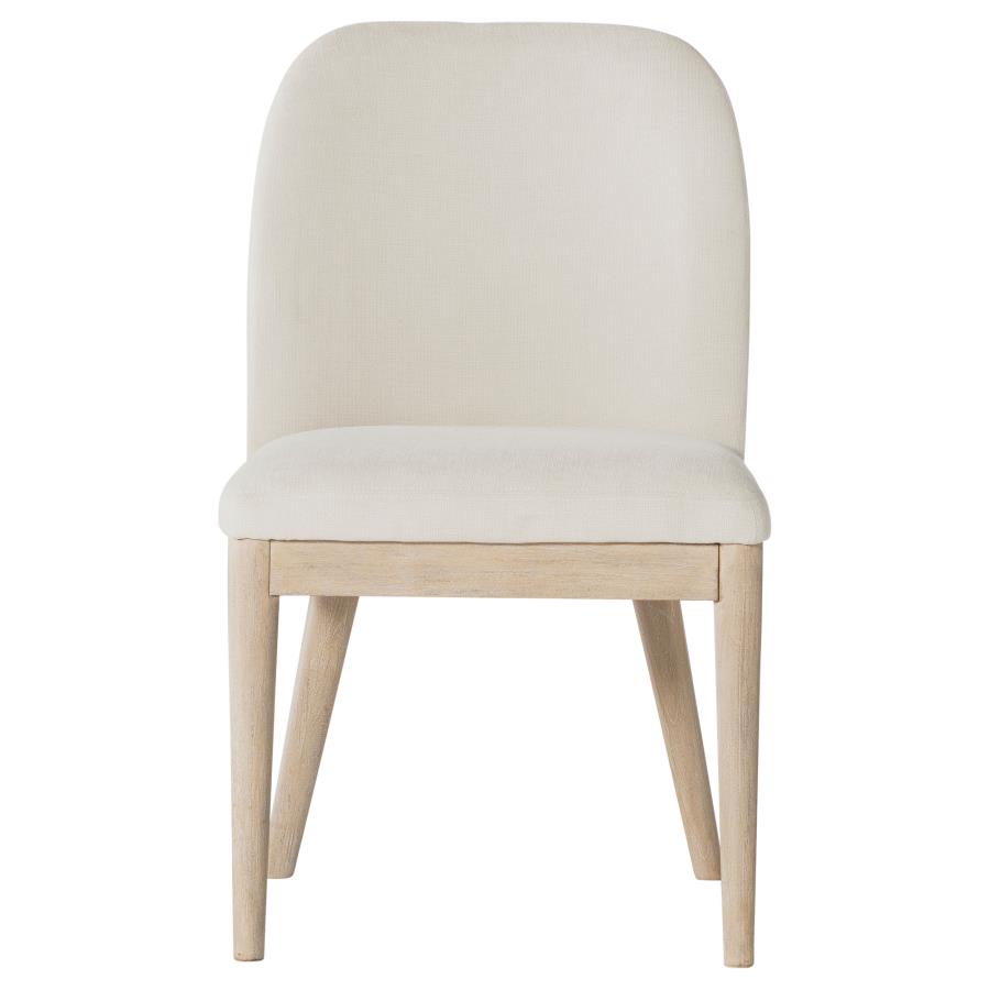 Solano Upholstered Dining Side Chair Beige (Set of 2)