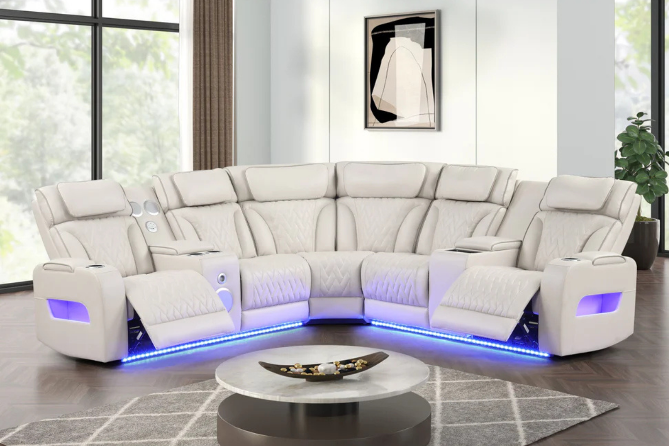 Skyline Reclining sectional Sand