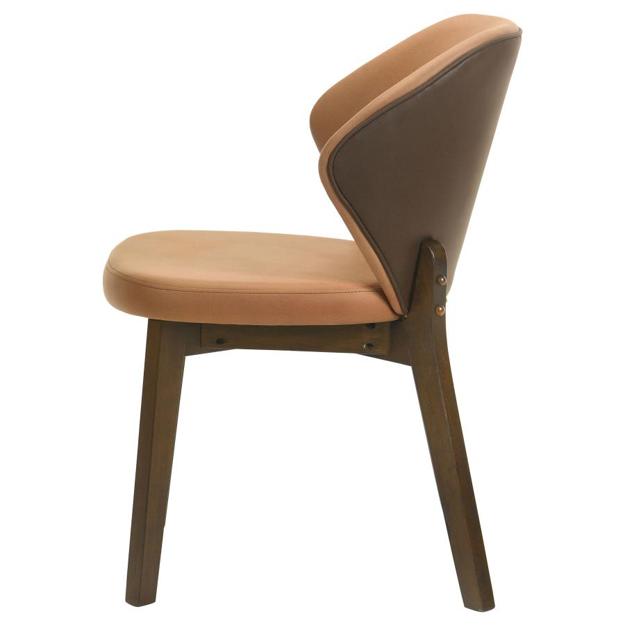 Randolph Dining Side Chair Butterscotch and Brown (Set of 2)