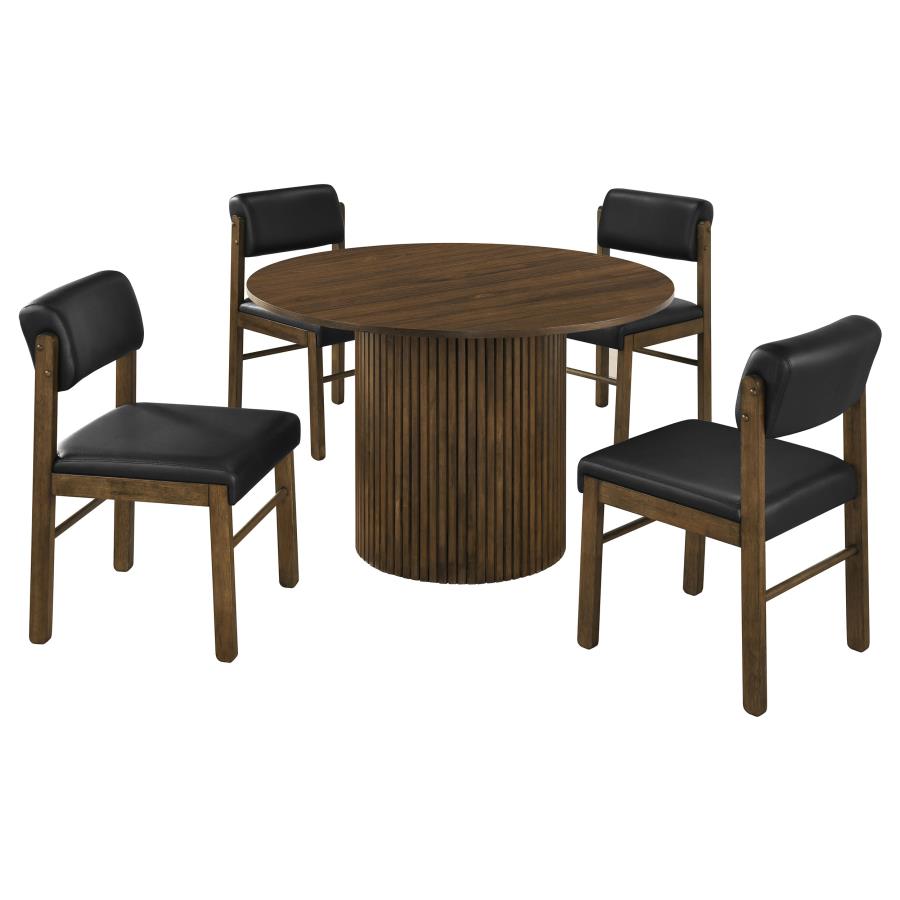 Hamlyn 5-piece Round Wood Dining Set