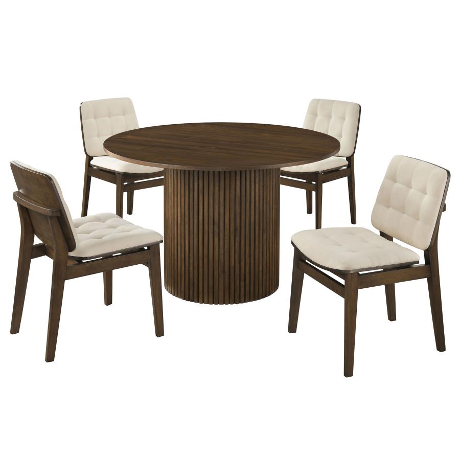 Hamlyn 5-piece Round Wood Dining Set
