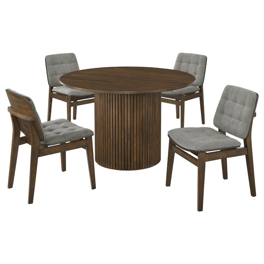 Hamlyn 5-piece Round Wood Dining Set