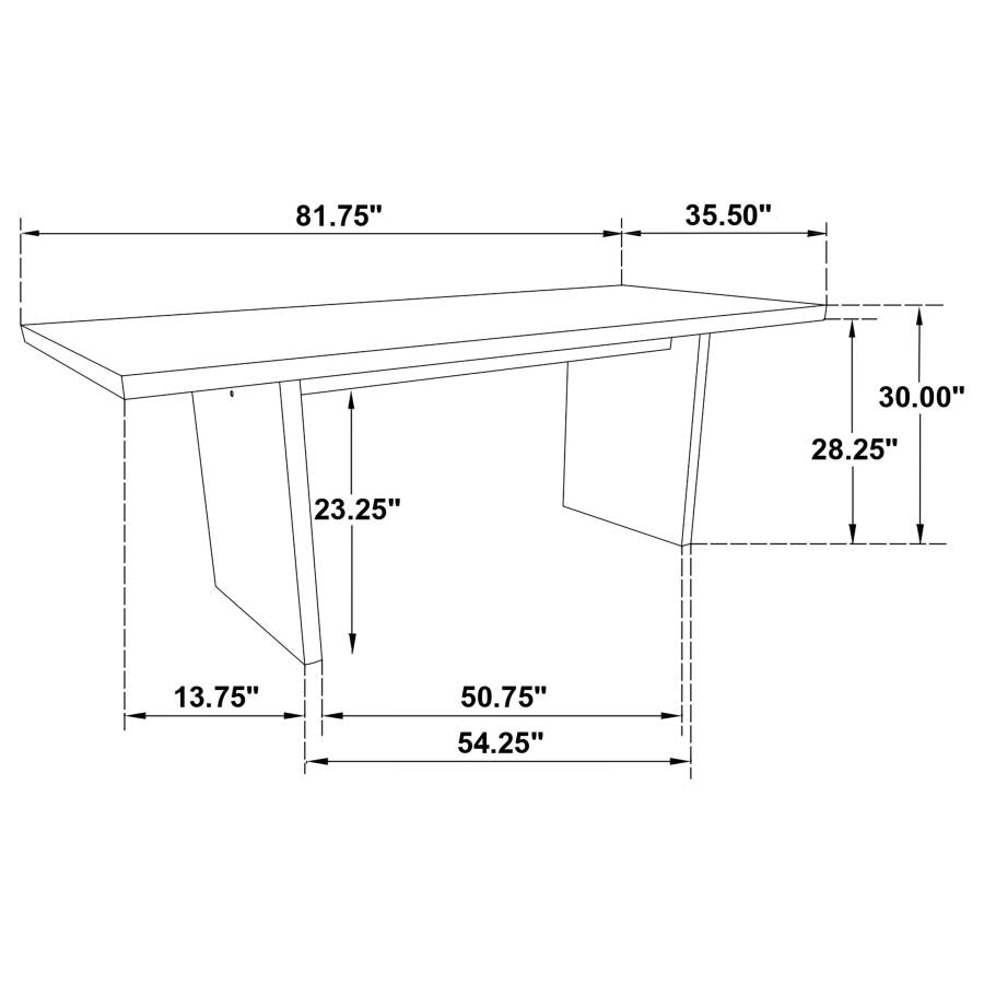 Decker 7-piece 82-inch Rectangular Dining Set