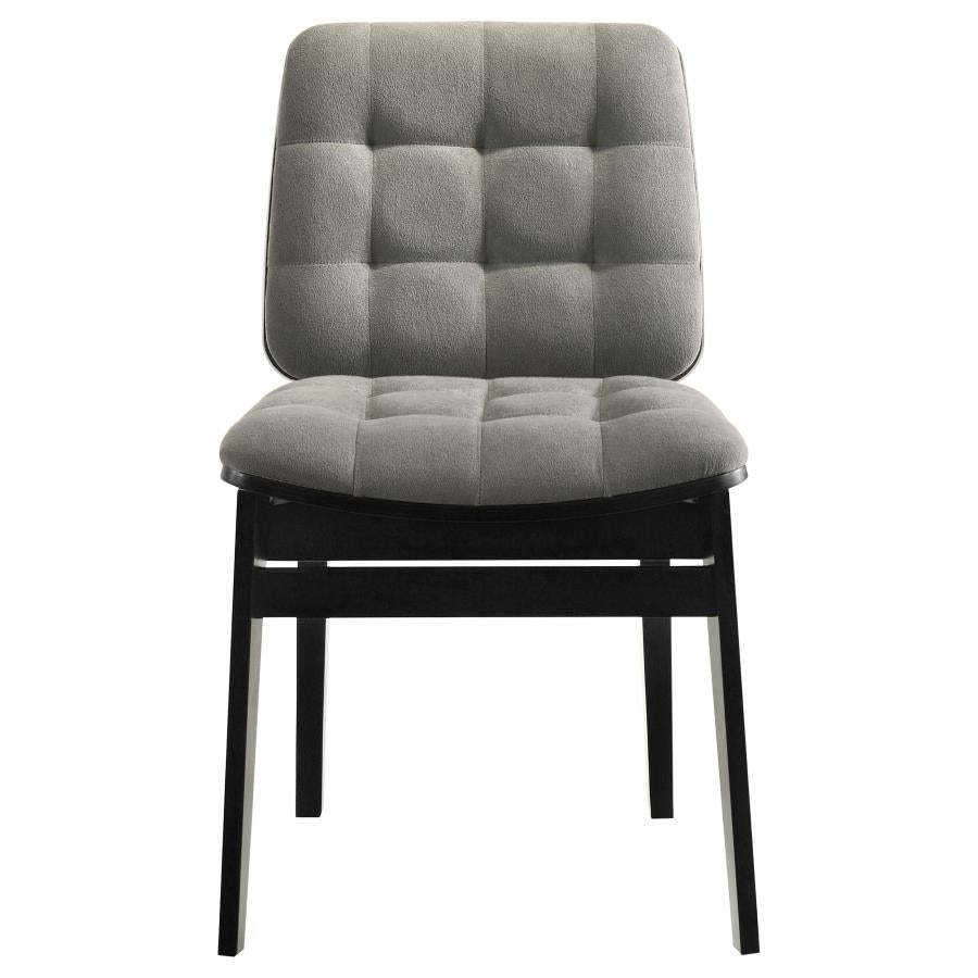 Redbridge Upholstered Side Chair Grey and Black (Set of 2)