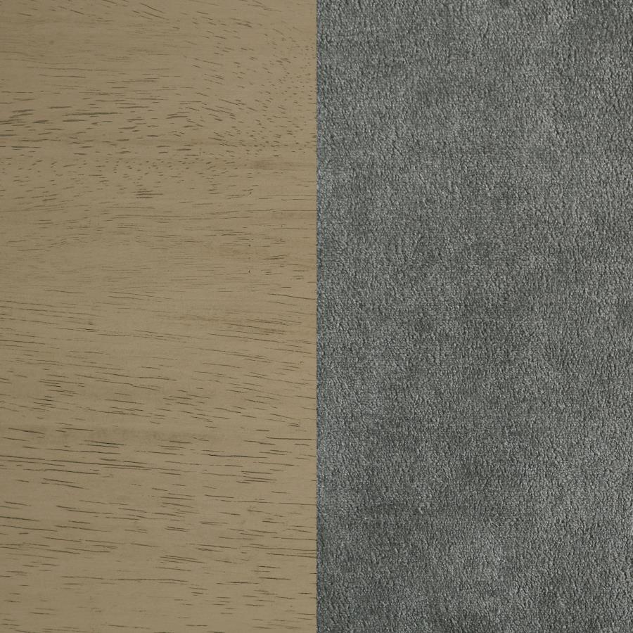 Redbridge Upholstered Side Chair Grey and Natural Oak (Set of 2)