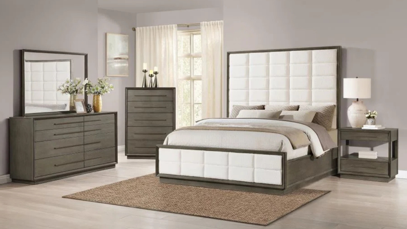 DURANGO 5-PIECE BEDROOM SET TAUPE OAK