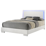 FELICITY WOOD  LED PANEL BED  HIGH GLOSS