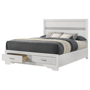MIRANDA 51-INCH WOOD QUEEN STORAGE PANEL BED WHITE