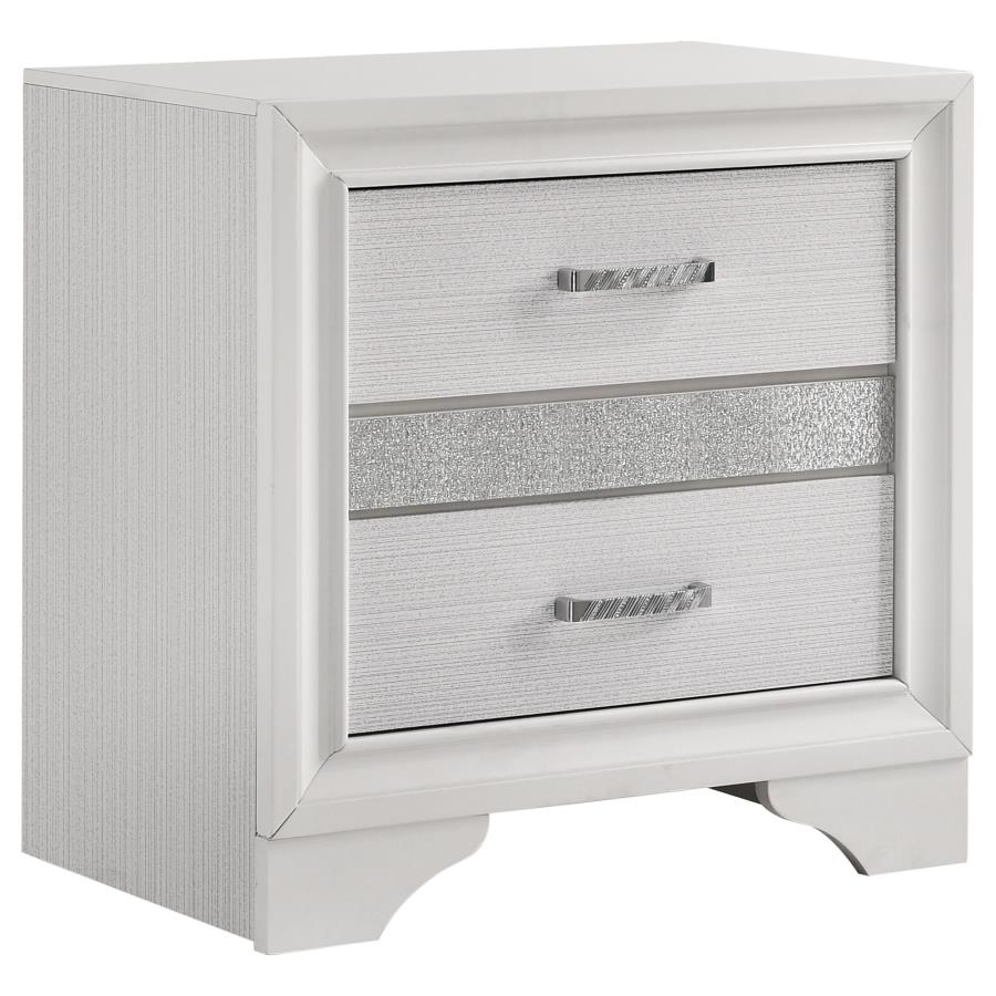 MIRANDA 3-DRAWER NIGHTSTAND WHITE