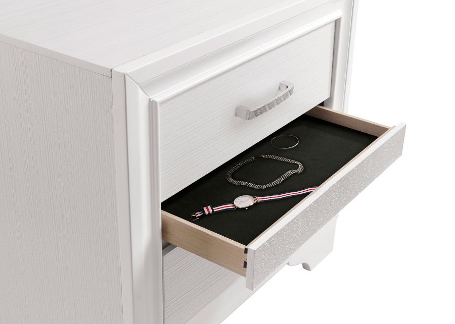 MIRANDA 3-DRAWER NIGHTSTAND WHITE