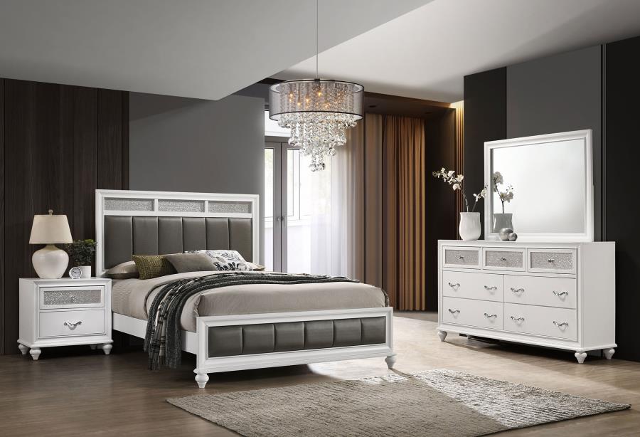 BARZINI 5-PIECE QUEEN BEDROOM SET WHITE