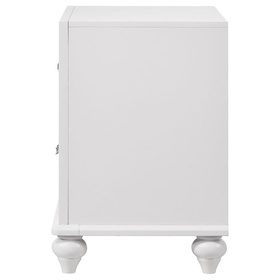 BARZINI 2-DRAWER NIGHTSTAND WHITE