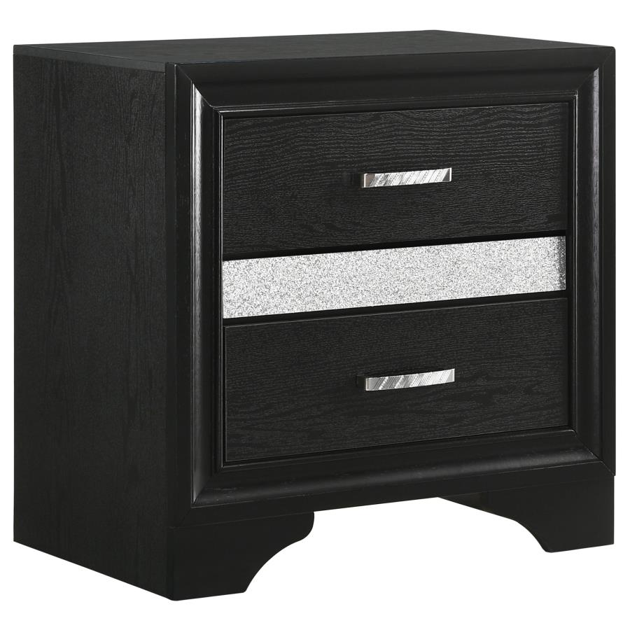 MIRANDA 3-DRAWER NIGHTSTAND BLACK