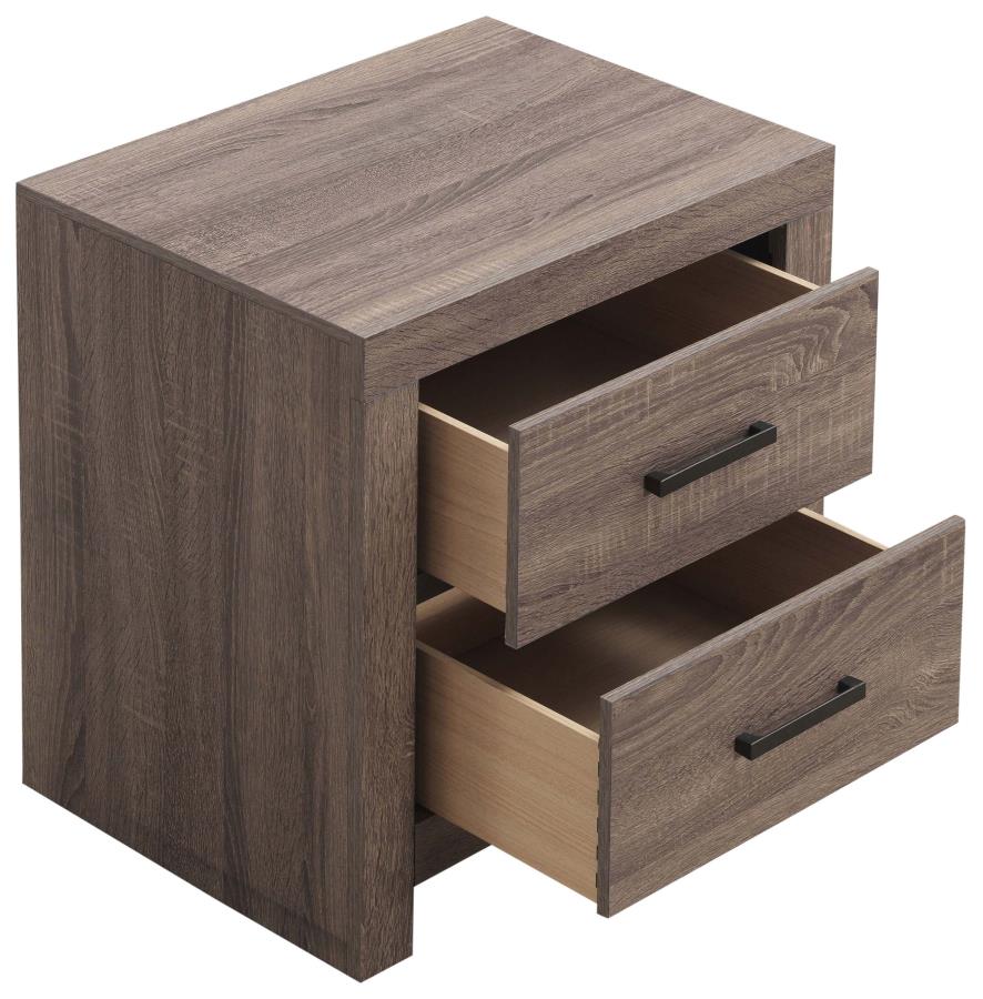 BRANTFORD 2-DRAWER NIGHTSTAND BARREL OAK