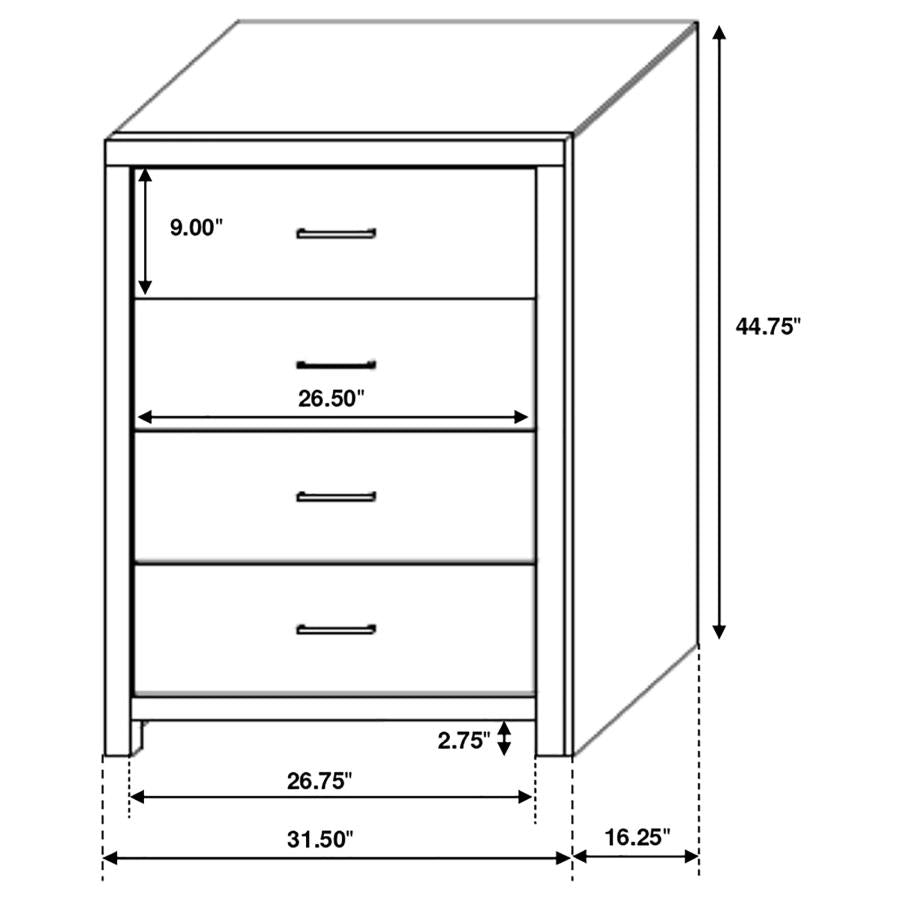 BRANTFORD  QUEEN BEDROOM SET COASTAL WHITE