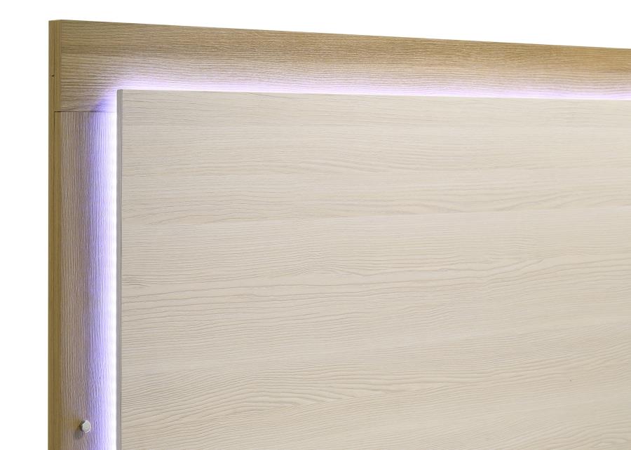 HYLAND WOOD LED PANEL BED NATURAL