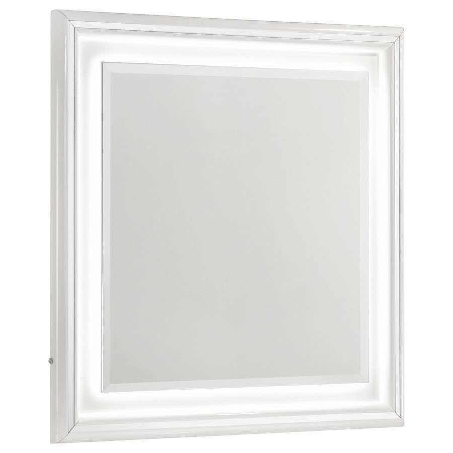 Cassia LED Bedroom Set White High Gloss