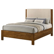 Adderley Wood Panel Bed Cream and Warm Brown