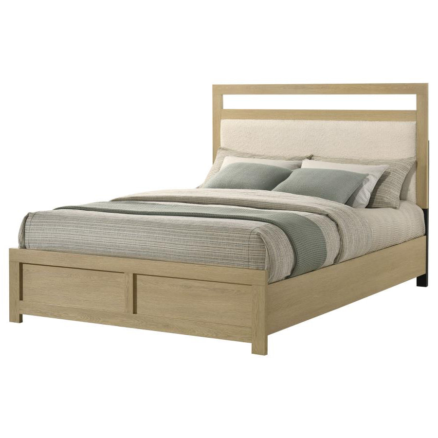 Hendricks Panel Headboard Platform Bed Light Oak