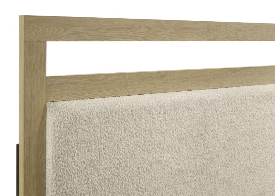 Hendricks Panel Headboard Platform Bed Light Oak