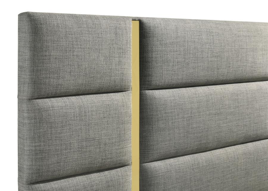 INES 5-PIECE BEDROOM SET GREY AND WHITE HIGH GLOSS