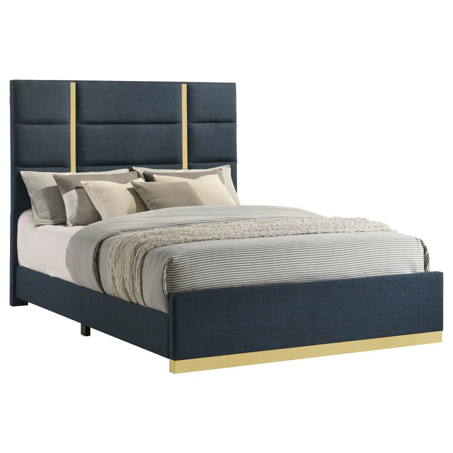 INES 5-PIECE BEDROOM SET GREY AND WHITE HIGH GLOSS