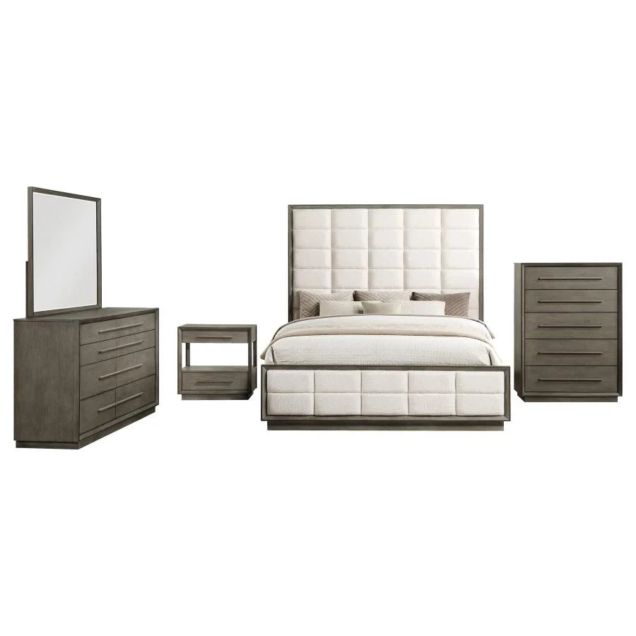 DURANGO 5-PIECE BEDROOM SET TAUPE OAK