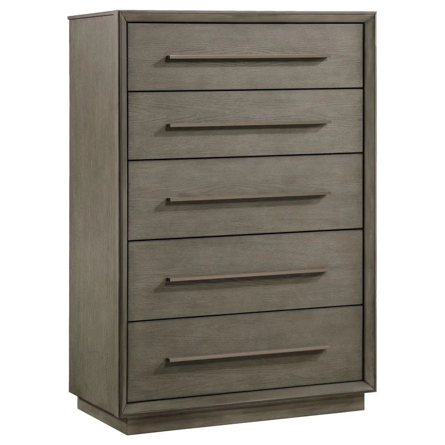 DURANGO 5-PIECE BEDROOM SET TAUPE OAK