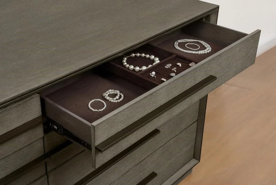 DURANGO 5-PIECE BEDROOM SET TAUPE OAK