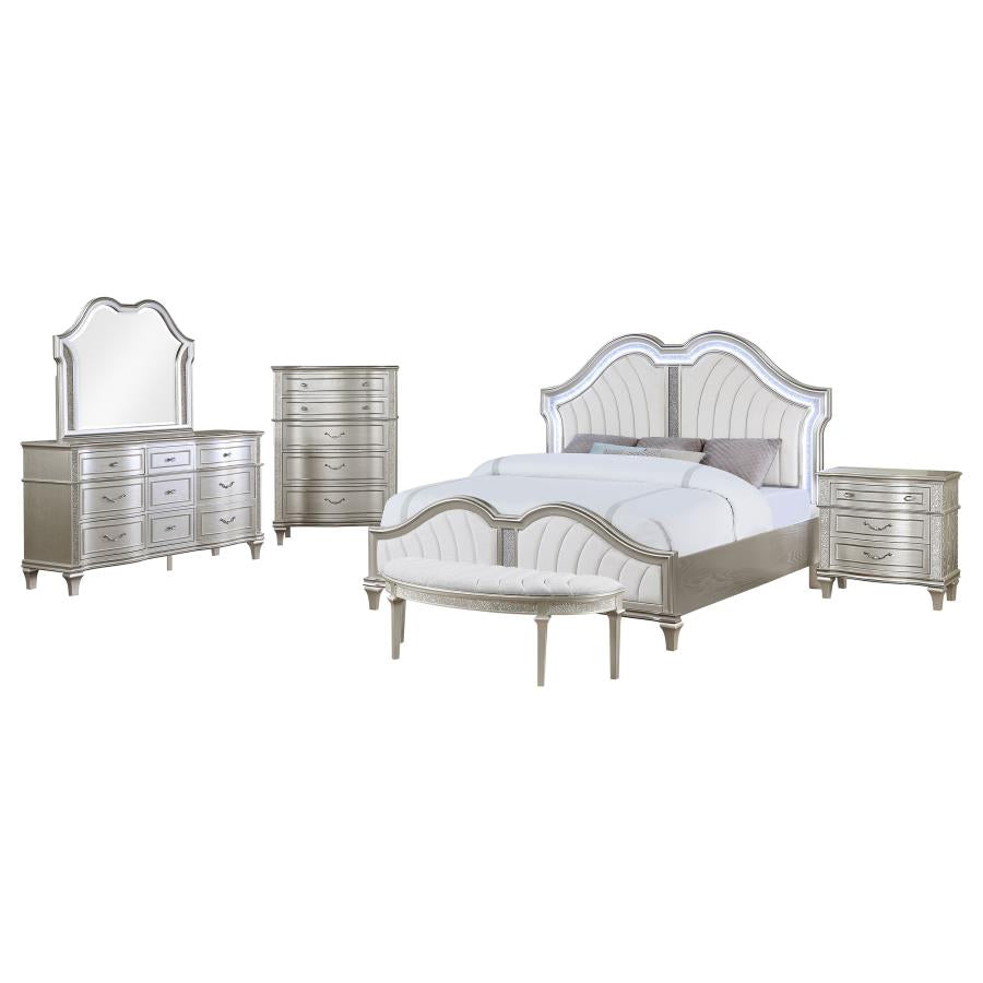 Evangeline  Queen Bedroom Set Silver Oak