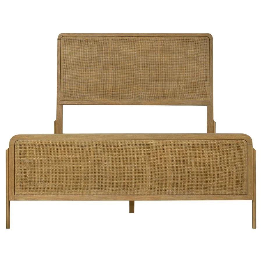 ARINI 5-PIECE BEDROOM SET SAND WASH AND NATURAL CANE