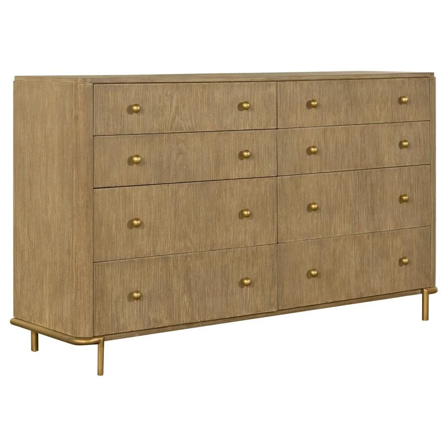 ARINI 5-PIECE BEDROOM SET SAND WASH AND NATURAL CANE