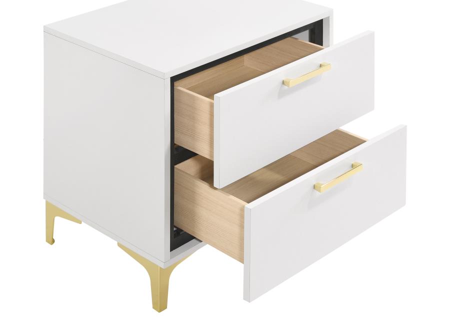 KENDALL 2-DRAWER NIGHTSTAND WHITE