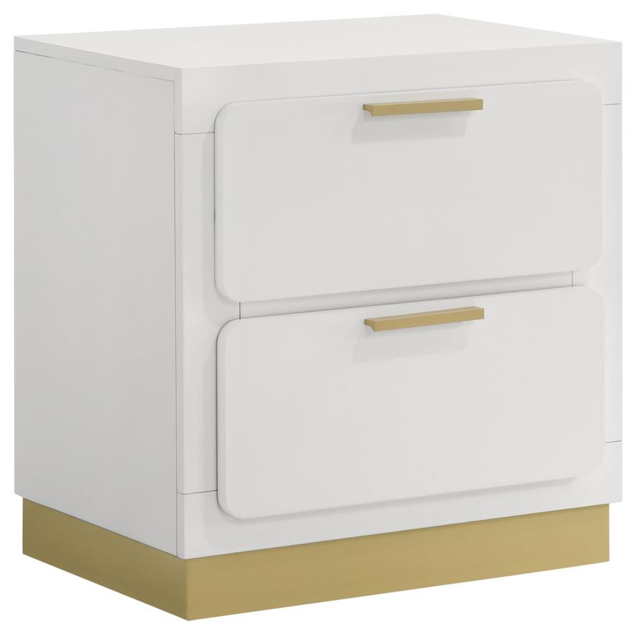 CARAWAY 2-DRAWER NIGHTSTAND BLACK