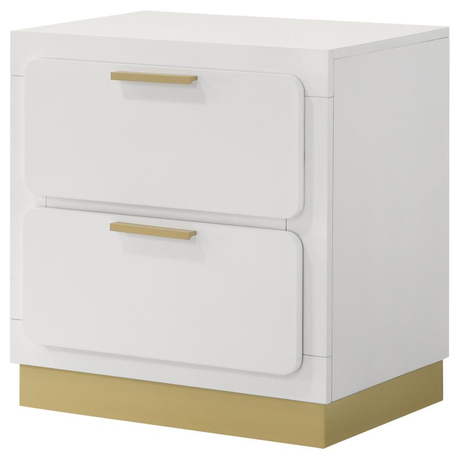 CARAWAY 2-DRAWER NIGHTSTAND BLACK