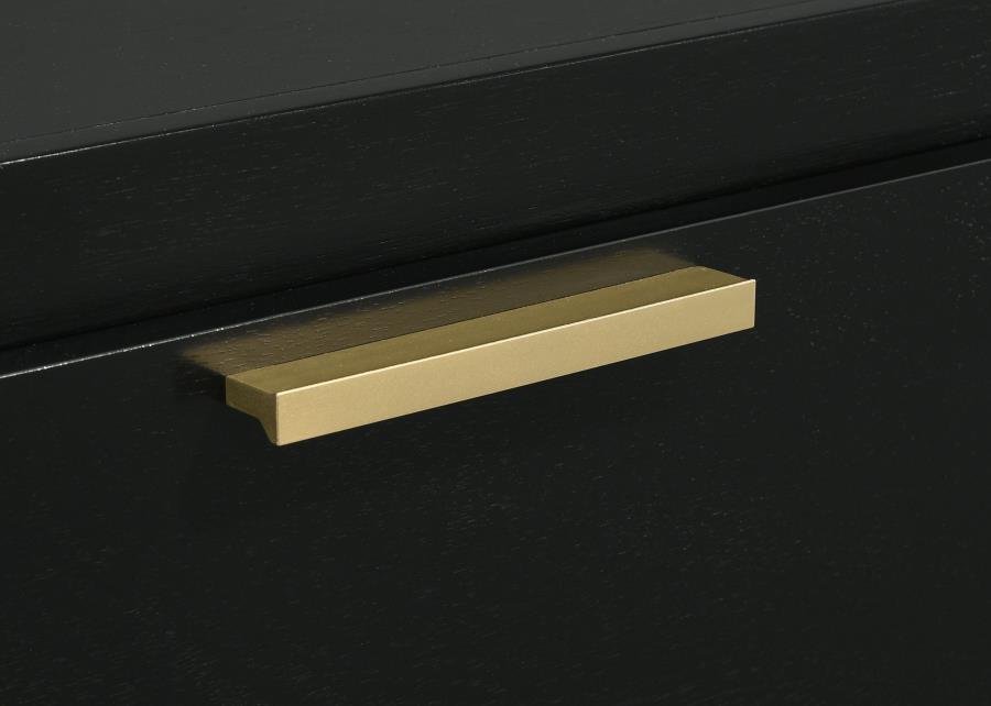 CARAWAY 2-DRAWER NIGHTSTAND BLACK