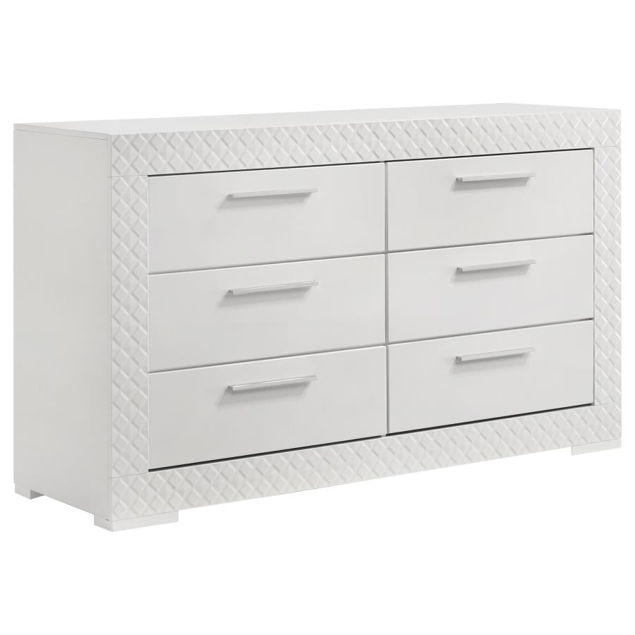 Ives  Bedroom Set White High Gloss