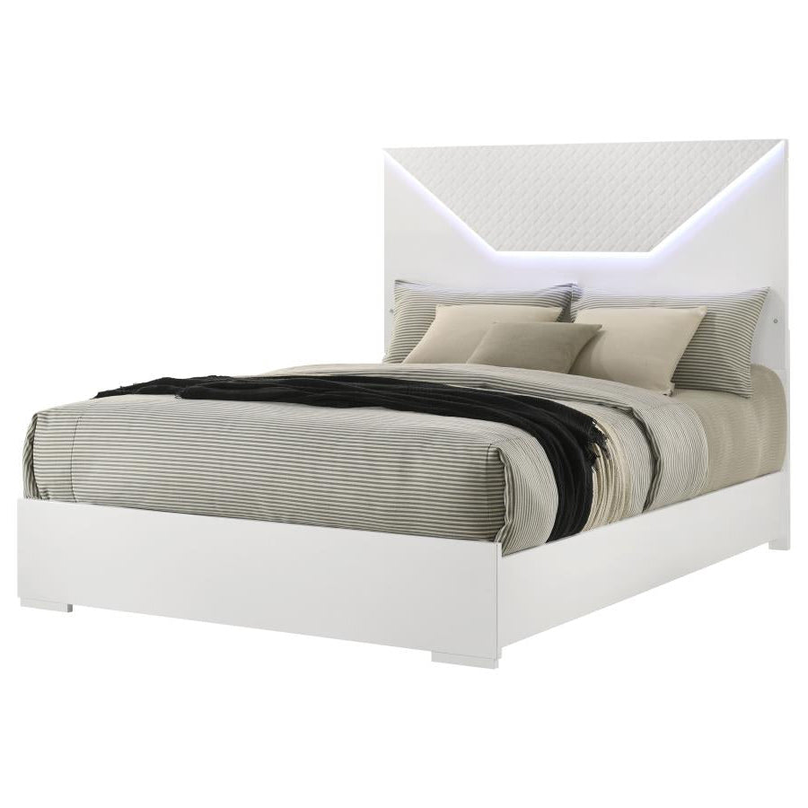 IVES PANEL BED LED HEADBOARD HIGH GLOSS