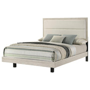 TRENTON 54-INCH WOOD QUEEN PANEL BED RUSTIC CREAM