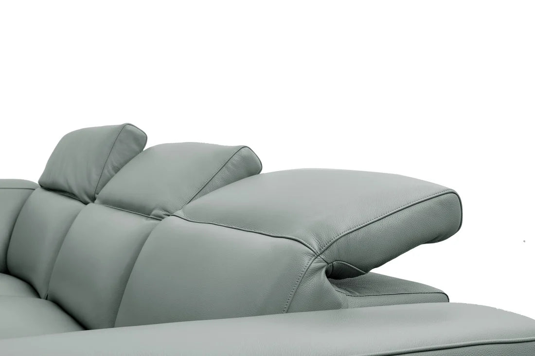 Holly Italian Leather/Match Power Reclining Sectional  Grey