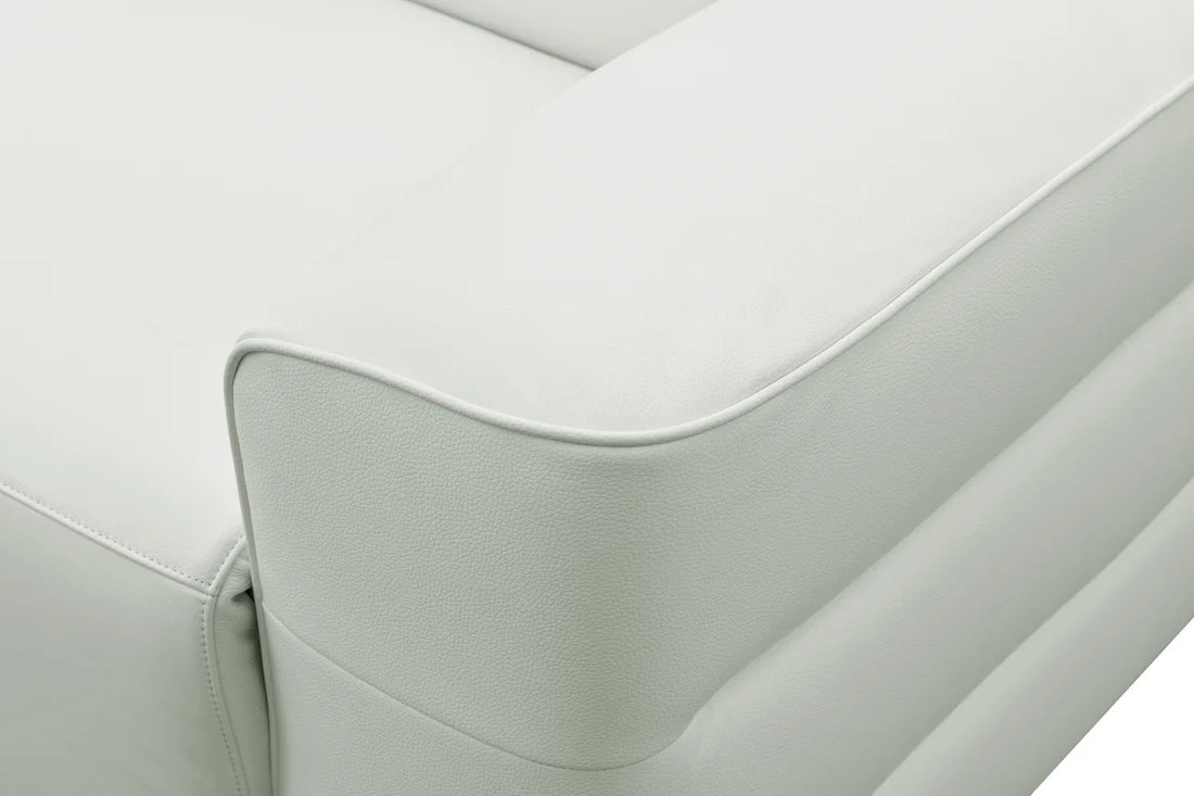 Holly Italian Leather/Match Power Reclining Sectional  White