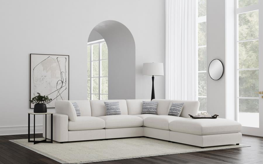 CAMILAG UPHOLSTERED MODULAR SECTIONAL SOFA BEIGE