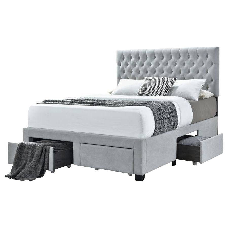 SOLEDAD UPHOLSTERED STORAGE PANEL BED