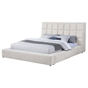 Dreux Upholstered Panel Platform Bed Cream