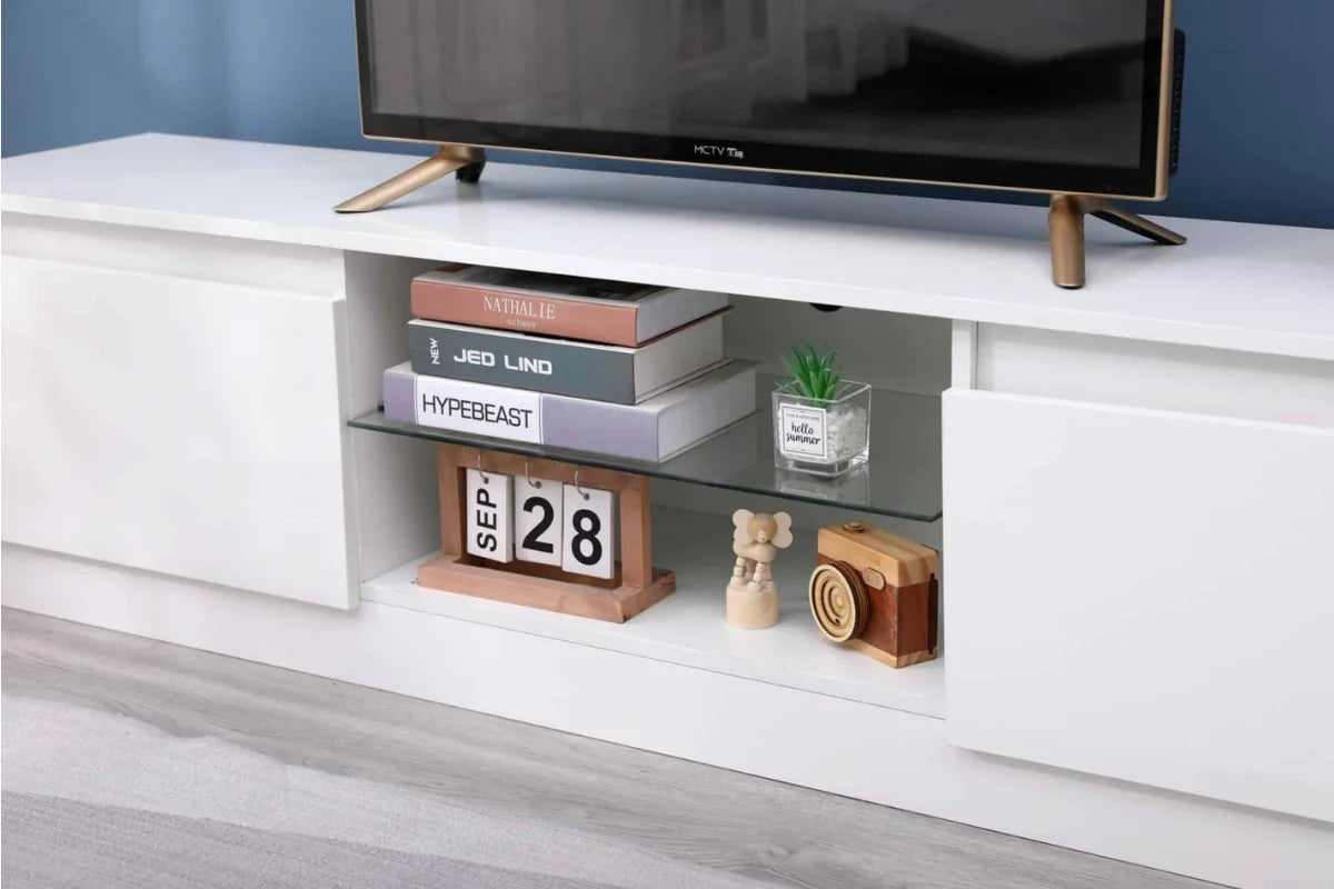 Roma TV stand 63-INCH White