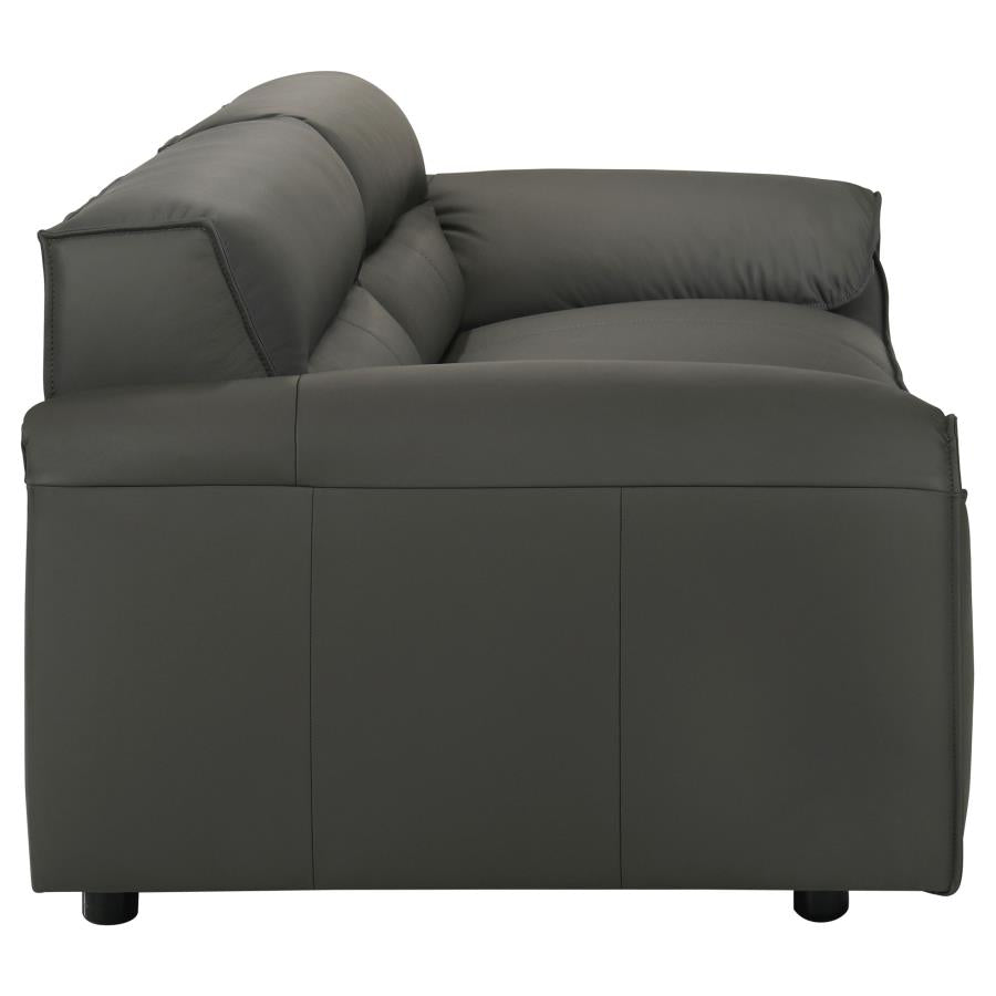 Buxton Top Grain Leather Upholstered Sofa